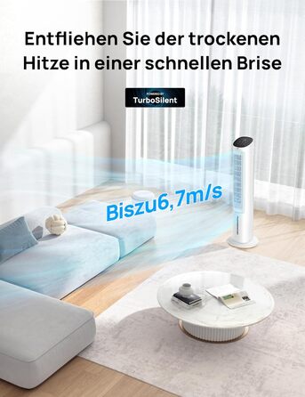 Охолоджувач повітря Dreo з водяним охолодженням, 40 дюймів, 80° поворот, 3 режими, 4 швидкості, білий, з пульт