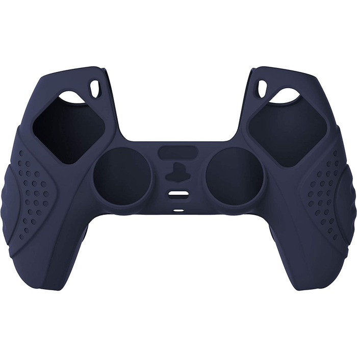 Ергономічний силіконовий чохол eXtremeRate PlayVital для геймпада PS5, захисна накладка з м'якої гуми з насадками на стіки (2 шт), Guardian Edition, синій колір
