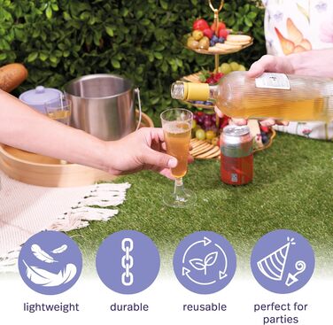 48 келихів для шампанського Matana Premium з пластику, 150 мл - кришталево-прозорі, стабільні, без BPA, багаторазові - пластикові келихи для шампанського, ідеальні для вечірок, свят, весілля та Нового року