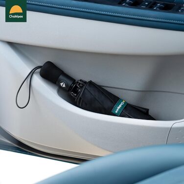 Чакіпі Чакіпі Kompakter Reise Regenschirm: Великий, стійкий до вітру, складаний парасоль для чоловіків та жінок, автоматичний, чорний, 105 см розмах