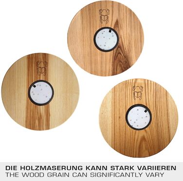 Kaya Shisha LED Coaster, with LED and Remote Control, Hookah Accessories (Ashwood, Ø 22cm)