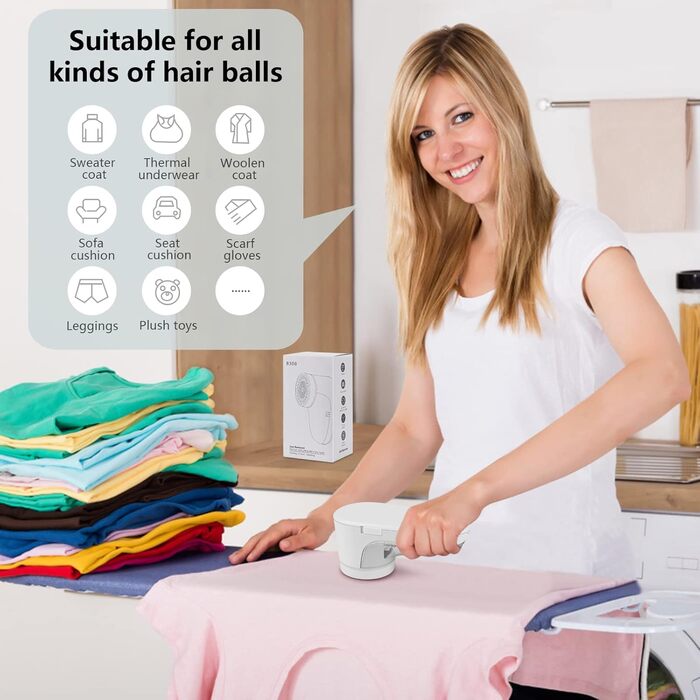 Електричний видалення ворсу Fusselrasierer: знімні леза для одягу з вовни та пуловера (зелений)