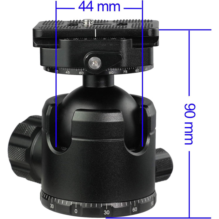Штатив Pyramid Carbon з кульковою головкою для панорамної зйомки, без центральної колони, 147 см, 2 кг, вантажопідйомність 20 кг, діаметр труби 32 мм