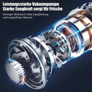 MeteMake Вакууматор автоматичний для продуктів харчування, One-Touch вакуумна запайка, компактна модель (чорний)