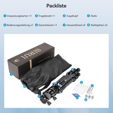 Штатив SIRUI AM-203S: компактний міні-штатив з алюмінію для DSLR, Vlogging (15кг, 42см)