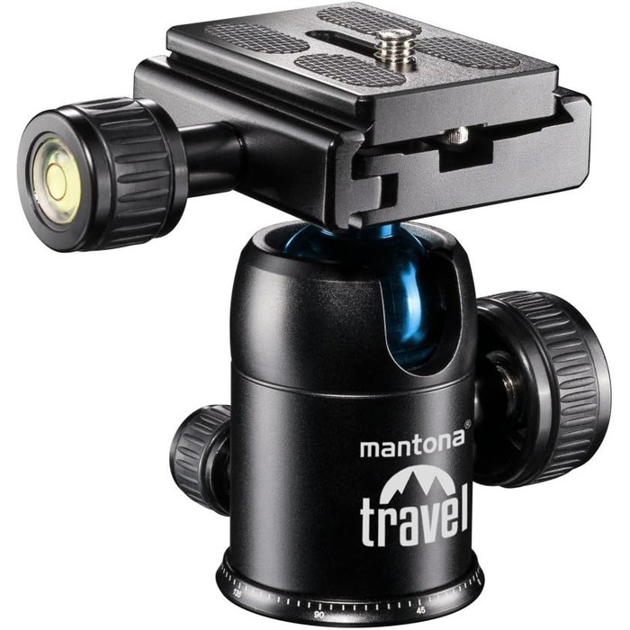 Штатив Mantona DSLM Travel - блакитний, для камер, до 5 кг, з кульковою головкою