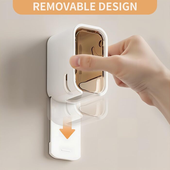 Настінний тримач для зубних щіток, для ванної кімнати, міцний самоклеючий тримач, органайзер для зубних щіток та головок, сірий, 2 шт.