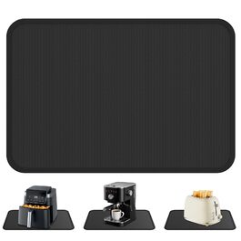 Термостійкий килимок під кавомашину Ankway 40x60 см, чорний, з силікону, антиковзаюча, водонепроникна