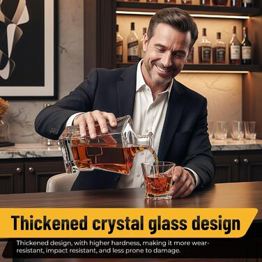 Набір віскі: декантик 800 мл, 2 келихи, 8 каменів, набір віскі та келихів