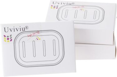 Пластикова мильниця Uviviu PP з піддоном для води, біла