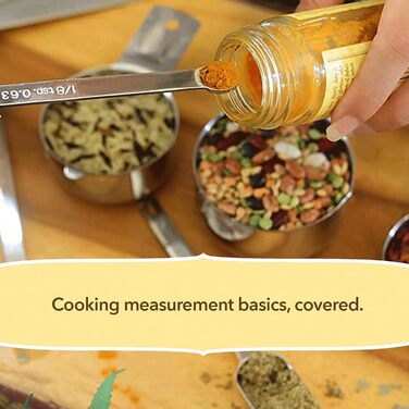 Набір мірних ложок та мірних склянок Simply Gourmet (15 шт.) з нержавіючої сталі для випічки та приготування їжі, кухонний аксесуар, придатний для миття в посудомийній машині