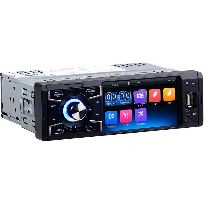 Автомобільна MP3-магнітола Creasono 1DIN з Bluetooth, TFT-дисплеєм, гучним зв'язком, 4x45 Вт