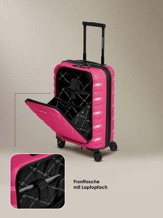 Набір валіз SMARTBOX Hartschalen 3 шт. з розширенням 3 см, з TSA-замком, з відділенням для ноутбука (Рожевий, S (55 см))