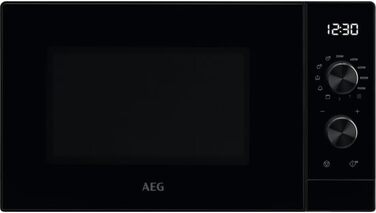 Мікрохвильова піч AEG MFB252DB з грилем, 25 літрів, 900 Вт, інверторна технологія, чорний колір