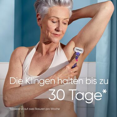 Жіноча бритва Gillette Venus Extra Smooth Swirl, фіолетова (набір: 1 бритва + 9 змінних касет)