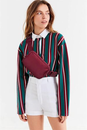 Сумка на пояс жіноча/чоловіча Telena, поясна сумка для спорту та моди, нагрудна сумка, сумка через плече з регульованим ремінцем, бежевий (A-винний)