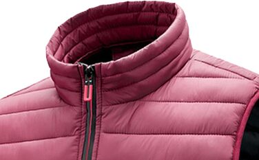 Чоловіча жилетка, утеплена, легка, тепла, для активного відпочинку, без рукавів, зимова, з стеганим оздобленням, з коміром-стійкою, слім-силует (L, бордовий)