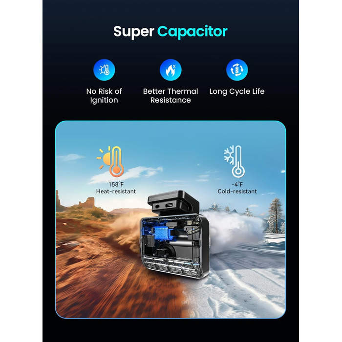 Відеореєстратор DDPAI Z50 Pro 4K: передня та задня камери, GPS, WiFi, ADAS, 64GB