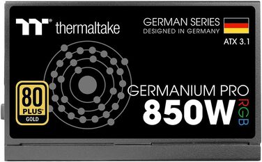 Блок живлення Thermaltake Hamburg Germanium Pro 850W, ATX 3.1, PCIe 5.1, 80 Plus White, низький рівень шуму