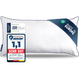 Gentle North High-Quality Pillows (40x80 cm size) - Hotel-quality, fluffy, well-filled pillows suitable for allergy sufferers (Ökotex 100 certified) - Washable at 60°C 1x | 40x80