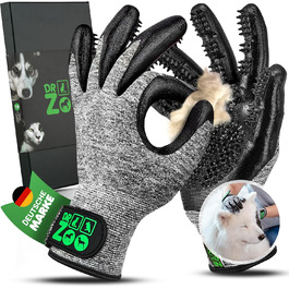 Рукавичка для грумінгу тварин DR Zoo (1 шт., M) - для котів, собак, коней. Підходить для догляду за шерстю, миття. Розмір M.