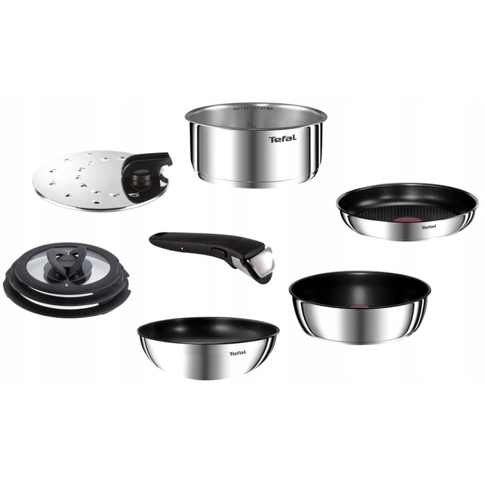 Сковорода Tefal з титановим покриттям, 22/24/28 см, підходить для мийки в посудомийній машині