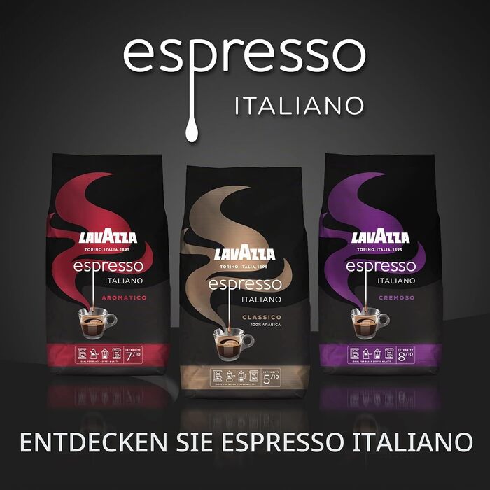Кава в зернах Lavazza Aromatico, суміш арабіки та робусти, середній обсмал, нотки какао та спецій, інтенсивність 8/10, 1 кг