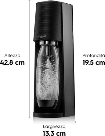 SodaStream Terra Black: Набір для газування води (3 шт.) з балончиком Quick Connect, акрил, чорний