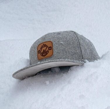 Кепка бейсболка Jumping Bird • Знімна кепка-снуд • Фетр, унісекс, сірий • Легко миється