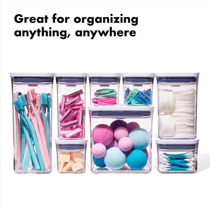 OXO Good Grips Pop Контейнери для зберігання продуктів, 5 шт., пластик, білий (набір 20 предметів)