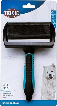Тріксі Щітка для собак та котів #24132 | Розпушувач та захисне покриття | 12 x 20 см