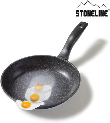 STONELINE Induction Cookware Set, 13-piece cookware set with lids, saucepan set coated with real stone particles, cast aluminum pots and pans suitable for all cooktops
