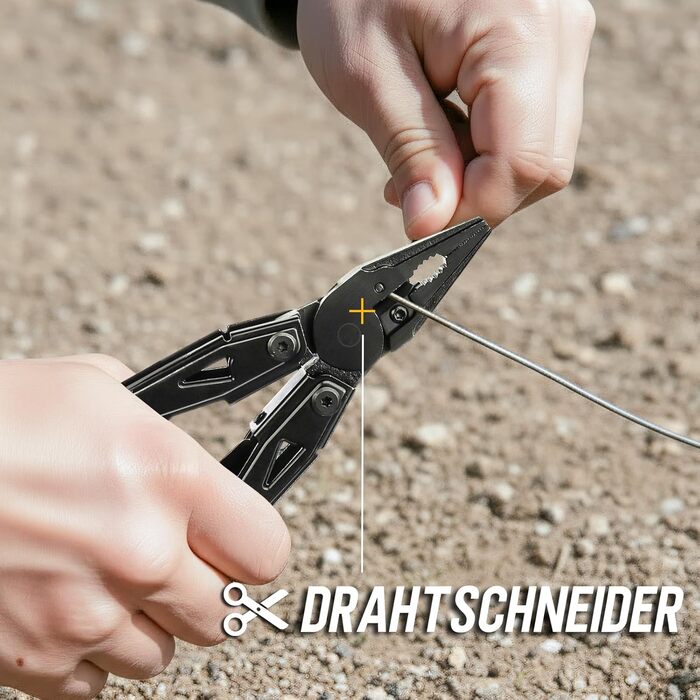 Мультитул 26-в-1 для чоловіків: інструмент EDC з ніжцем, плоскогубцями, кусачками, набором біт для викрутки та іншим. Ідеально для виживання, кемпінгу та повсякденного використання. Виготовлений з нержавіючої сталі, з сумкою для перенесення.