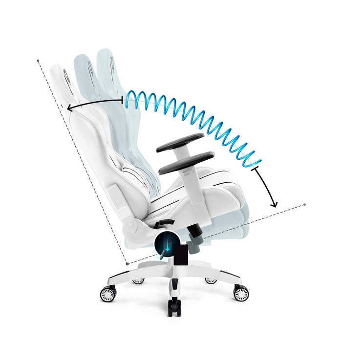 Ігрове крісло Diablo Chairs X-One 2.0, екошкіра, біле