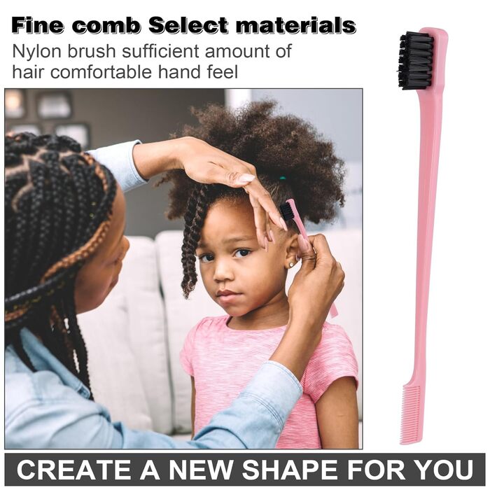 Щітка для волосся з розпилювачем 200 мл, розплутуюча щітка для натурального волосся, для афрокудрявого волосся 3a-4c, для кучерявого, хвилястого та локону, набір з 3 шт. щіток для начісування, двостороння щітка (рожева)