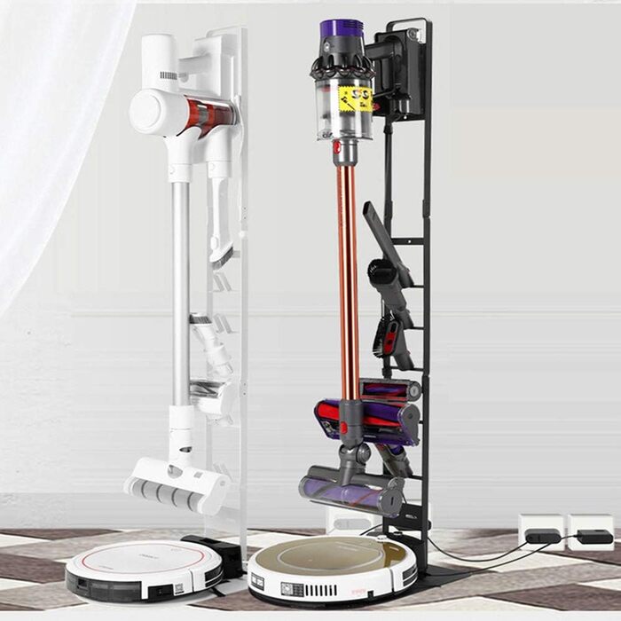 Vacuum Cleaner Holder, Stand Holder Bracket for Dyson V15 V12 V11 V10 V8 V7 V6 and other Handheld Vacuums, Vacuum Freestanding Floor Stand, No Wall Drilling (Black)