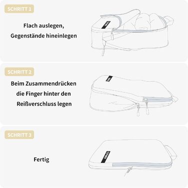Набір кубиків-органайзерів для подорожей Cipway, 6 шт, білий, розширюваний, ультралегкий