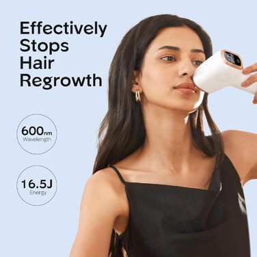 IPL пристрій для епіляції Innza з охолодженням, 999 999 імпульсів, 9 рівнів потужності, для обличчя, зони бікіні та тіла