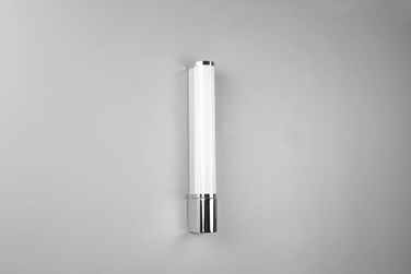 Trio Leuchten LED Bathroom Wall Light Piera 284074206, Chrome-colored plastic, includes 8 Watt LED, switch, socket, chrome