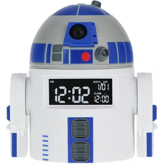 R2D2 Alarm Clock - Officially Licensed Star Wars Merchandise, with R2D2 sounds, perfect decoration for Star Wars fans with an alarm timer, powered by USB