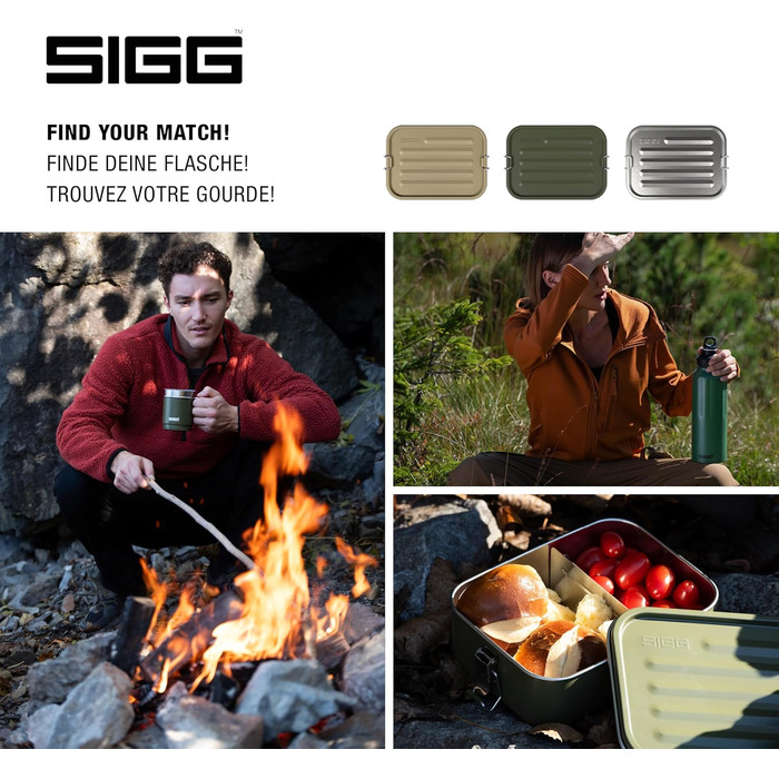 SIGG Gemstone Food Container, leak-proof lunchbox for office, school and outdoor use, food container made of high-quality 18/8 stainless steel for on the go