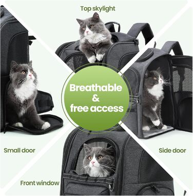Рюкзак для кота та собаки Pecute, до 6 кг, дихаючий, складний, легкий, для подорожей