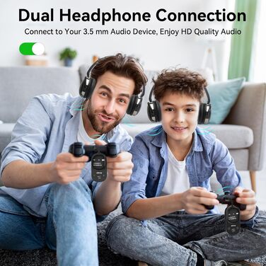 Bluetooth-адаптер 2-в-1 (передавач та приймач) з OLED-дисплеєм, aptX Low Latency, роз'єм 3.5 мм Jack для ТБ, літака, навушників та AirPods, чорний