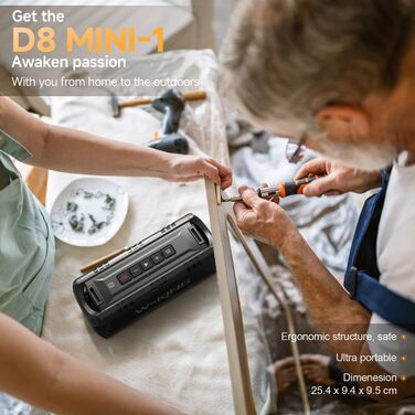 W-KING Bluetooth колонки: портативна, водонепроникна (IPX6), 60W, 24 години роботи, TF карта, USB, AUX, чорний