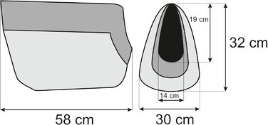 Сумка-переноска для собак та котів, розмір S/L, сіра. Ідеально для маленьких та середніх собак, цуценят та котів. Розміри: 30 x 50 x 32 см