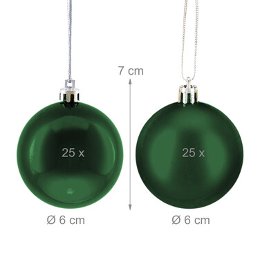 Relaxdays Set of 50 Christmas Baubles