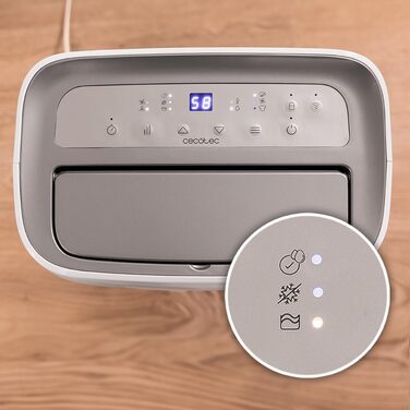 Зволожувач повітря Cecotec BigDry Series 2000: 750 мл/день, резервуар 0.6-2 л, 2 швидкості, 2 режими, площа до 25 м², функція очищення. (2000 Essential), білий