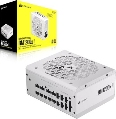Блок живлення Corsair RM1000x Shift 1200W, повністю модульний, ATX 3.1 & PCIe 5.1, 80 Plus Gold, білий