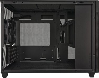 Корпус ASUS Prime AP201 MicroATX чорного кольору (33 літри, підтримка 280/360 мм кулерів, відеокарти до 338 мм, стандартний ATX блок живлення)