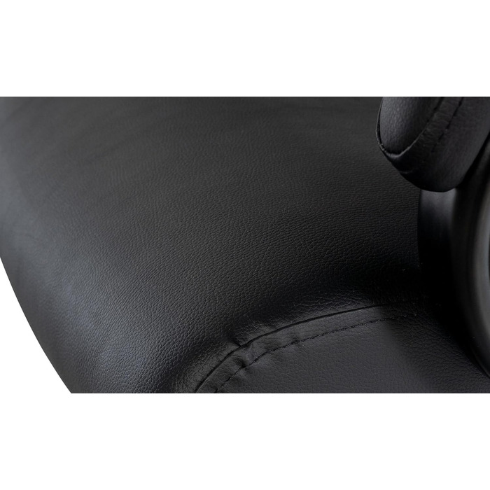Офісне крісло CLP Campo з штучної шкіри, регульоване по висоті та поворотне, до 135 кг, з підлокітниками, чорний колір
